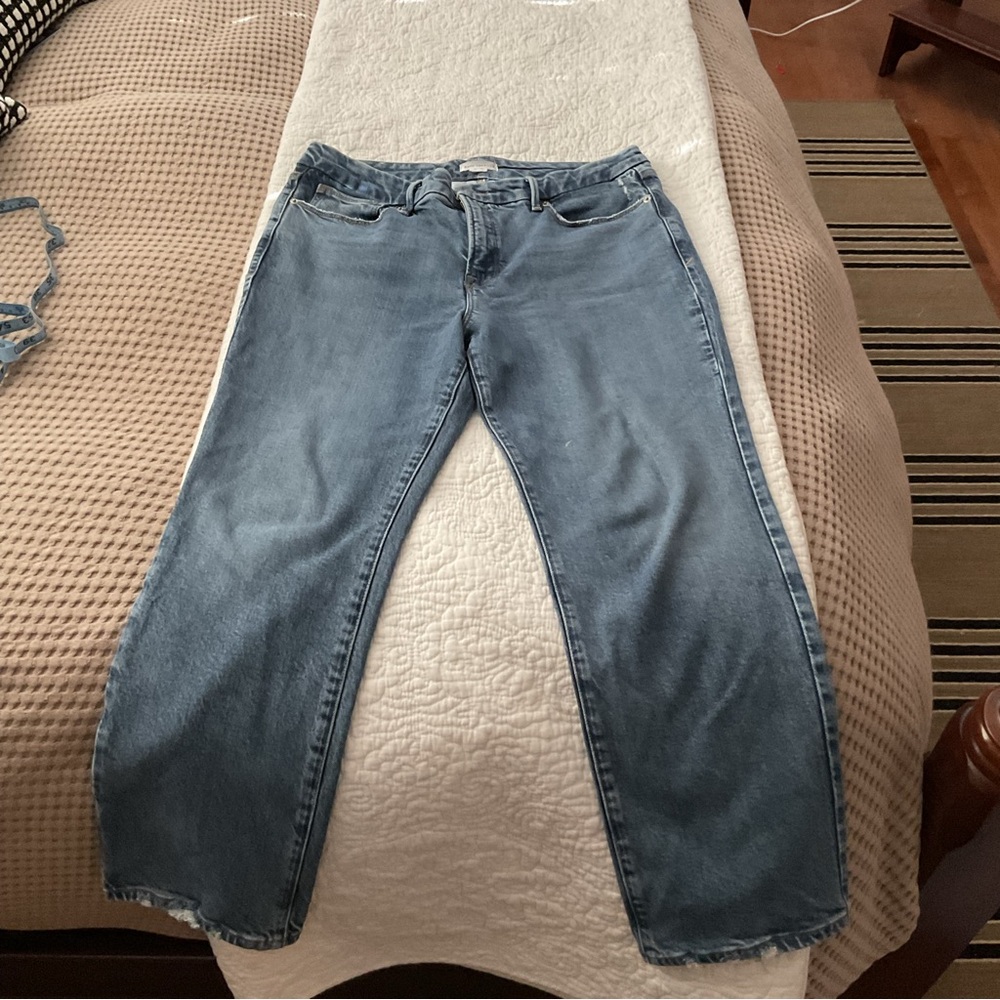 Good American good leg straight leg jeans